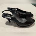 Nine West Shoes | 9.5! Black Shine Nine West Strappy Heels | Color: Black | Size: 9.5