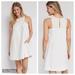 Anthropologie Dresses | Anthropologie Porridge Linen Cotton Cream + White Sleeveless Shift Dress Pockets | Color: Cream/White | Size: M