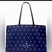 Kate Spade Bags | - Nwot Kate Spade Xl Polka Dot Canvas Tote Reusable Shopping Beach/Pool Bag | Color: Blue/Pink | Size: Os