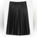 J. Crew Skirts | J. Crew Faux Leather Pleated Skirt | Color: Black | Size: 2