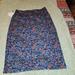 Lularoe Skirts | Lularoe Nwt Womens Size Cassie Short/Midi Skirt | Color: Blue/Orange | Size: S