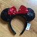 Disney Accessories | Classic Sequin Minnie Mouse Disney Ears | Color: Black/Red | Size: Os