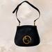 Gucci Bags | Gucci Vintage Black Leather Blondie Shoulder Bag Purse 1970s Gg Gold Logo Rare | Color: Black/Gold | Size: Os