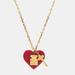 Louis Vuitton Jewelry | Louis Vuitton Lock Me Heart Resin Gold Tone Necklace | Color: Gold | Size: Os