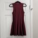 Free People Dresses | Free People Burgundy Sleeveless Fit & Flare Dress (Xs) | Color: Purple/Red | Size: Xs