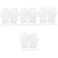 Homoyoyo Anti Static Gloves 40 Pairs non-slip White gloves stripe Work polyester Gloves For Women White Gloves clean white women's s Anti-static wire five fingers Gloves Jewelry Inspection