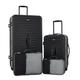 Wrangler Trunk Spinner Luggage Set, Black, 2 Luggage & 2 Packing Cubes, Trunk Spinner Luggage Set