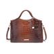 Makcr Joacbv Crocodile Pattern Top Handle Satchel Large Capacity Tote Bag Casual Versatile Commuter Bag Leather Shoulder Bag, 1-coffee