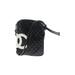 Chanel Leather Crossbody Bag: Quilted Black Print Bags