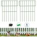 10 Pack Animal Barrier Fence,Rustproof Metal Defense Fence Border, Dog Rabbits Blocker Fence for Outdoor Yard