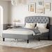 Full Size with Linen Upholstery Platform Bed