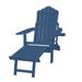 Outdoor Adirondack Chair Plastic Frame Stationary with Slat Seat