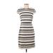 J.Crew Casual Dress - Sheath: Ivory Stripes Dresses - Women's Size 4 Petite