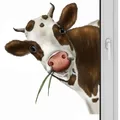 Décalcomanie drôle de fenêtre de vache stickers muraux de ferme animaux mignons s'accroche