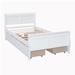 Shopperstage Platform Storage Bed Wood in White | 35.4 H x 41.1 W x 82.6 D in | Wayfair SG-DM42077976