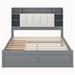 Red Barrel Studio® Velencia Platform Storage Bed Wood & Upholstered/ in Gray | 47.2 H x 62.9 W x 91.2 D in | Wayfair