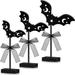 The Holiday Aisle® 3 Pieces Halloween Table Decor Fall Tall Standing en Table Centerpiece Bat en Table Topper Sign For Halloween Party Favor Home Room Decor | Wayfair