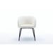 George Oliver Kirtus Boucle Metal Wing Back Arm Chair Dining Chair Upholstered/Metal in White | 30 H x 23.6 W x 25.2 D in | Wayfair