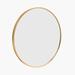 Ebern Designs Tempered mirror 28" Wall Circle Mirror for Bathroom, Gold Round Mirror for Wall Metal in Yellow | 1.1 H x 28 W x 28 D in | Wayfair