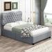 Red Barrel Studio® Johnae Upholstered Slat Bed Upholstered in Gray | 42.9 H x 57.5 W x 80 D in | Wayfair FB64C203CF644B9DB568DD3E630AF2C0