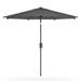 Arlmont & Co. Shanobia 102.76" Market Umbrella w/ Crank Lift Counter Weights Included in Gray | 90.94 H x 102.76 W x 102.76 D in | Wayfair