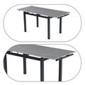 Latitude Run® Modern style extendable dining table w/ legs & adjustable non-slip legs Glass/ in Gray | 29.93 H x 43.32 W x 29.36 D in | Wayfair