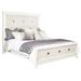 Melrose Queen Panel Bed with LED Lights in a White Finish – Home Meridian S910-BR-K1