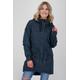 Winterjacke ALIFE & KICKIN "CharlotteAK A Coat Damen Winterjacke, gefütterte Jacke" Gr. M, blau (marine dots) Damen Jacken Winterjacken