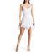 Alice + Olivia Stara Lace Sleeveless Handkerchief Hem Minidress