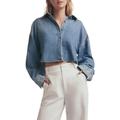 The Ex-boyfriend Denim Crop Shirt