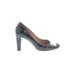 Bally Heels: Slip-on Chunky Heel Cocktail Party Black Print Shoes - Women's Size 41 - Closed Toe