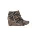 Blowfish Ankle Boots: Brown Snake Print Shoes - Women's Size 10 - Round Toe