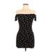 Heart & Hips Casual Dress - Mini Open Neckline Short sleeves: Black Dresses - Women's Size Large