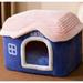 Foldable Dog House Pet Cat Bed Winter Dog Villa Sleep Kennel Removable Nest Warm Enclosed Cave Sofa Pets Supplies