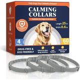 Calming Collar for Dogs - 4 Packs Dog Anxiety Relief Pheromone Collars 60 Days 25 Inches Pheromone Dog Calming Collar Breakaway Design Flexible Adjustable Fit Small Medium Large Dog