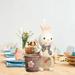 Sueyeuwdi Pen Holder for Desk Pencil Case Cute Cartoon Idyllic Bunny Back Basket Pen Holder Creative Fashion Student Gift Office Desk Decoration School Supplies Office Supplies 21.5*9.6*15cm