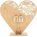 Set of 2 Wooden Calendar Office Decore DIY Mr&mrs Wedding Countdown Ornaments Home Lovers