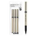 Uniball Deluxe Rollerball Pen 3 Black Pens 0.7mm Fine Point Roller Pens| Office Supplies Ink Pens Colored Pens Fine Point Smooth Writing Pens Ballpoint Pens