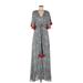 Sachin + Babi Casual Dress - A-Line V Neck Short sleeves: Gray Dresses - New - Women's Size 2