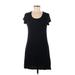 Olivia Rae Casual Dress - Shift Scoop Neck Short sleeves: Black Print Dresses - Women's Size Medium