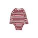 Old Navy Long Sleeve Onesie: Red Fair Isle Bottoms - Size 12-18 Month