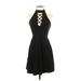 Express Casual Dress - Mini: Black Solid Dresses - Women's Size Small