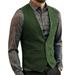 Menâ€˜s V-Neck Suit Vests Fashion Formal Slim Fit Business Herringbone Dress Waistcoat for Tuxedo Wedding Party