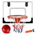 Basketball Hoop Over the Door with Ball BTMWAY Indoor Mini Basketball Hoop with Breakaway Rim Built for Dunks Wall Mounted Basketball Hoop Set for Bedroom/Office Gift for Boys Kids Teens Adults
