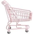 Small Shopping Cart Black Desk Accessories Stroller for Infant to Weave Metal Toddler Baby Iron Pink