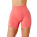 YDKZYMD Plus Size Shorts for Women Ribbed Solid Color Scrunch Butt Lifting Sport Shorts Running High Waist Seamless Compression Short Yoga Stretchy Booty Biker Leggings Watermelon Red M