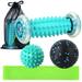 Lixada Massage Roller Ball Resistance Band Ball Fascial Ball Resistance Band Pouch Roller Spiky Ball Band Pouch Set PainYubz Qahm Montloxs