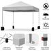 Tropow 10x10 Pop Up Canopy Tent Easy Set Up Outdoor Canopy Instant Shelter with Roller Bag and 4 Sand Bags for Patio Party Event Camping White