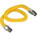 Gas Connector 30 Inch Yellow Coated Stainless Steel 5/8â€� OD Flexible Gas Hose Connector For Gas Range Furnace Stove With 1/2â€� MIP X 3/4 MIP Stainless Steel Fittings 30â€� Gas Appliance Supply Line