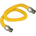 Gas Connector Inch Yellow Coated Stainless Steel 5/8â€� OD Flexible Gas Hose Connector For Gas Range Furnace Stove With 1/2â€� FIP X 1/2â€� FIP Stainless Steel Fittings â€� Gas Appliance Supply Line